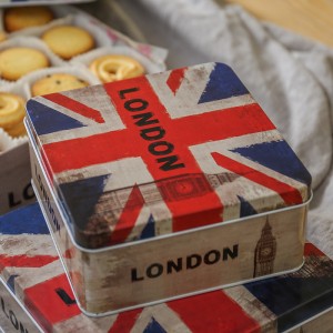 クッキーボックスキャンディボックスキャンディボックススクエアブリキの箱